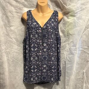 Maurices Navy Floral Tank Top